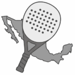 padel schläger mit mexiko karte im hintergrung