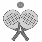 zwei padel schläger und ball